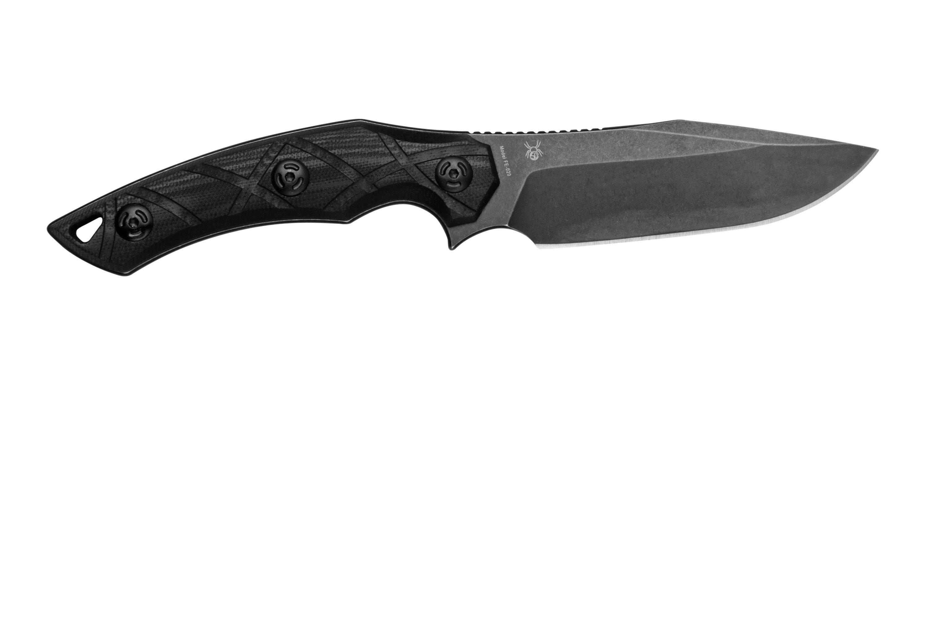 Fox Edge Lycosa 2, Black G10, FE-020 fixed knife | Advantageously ...