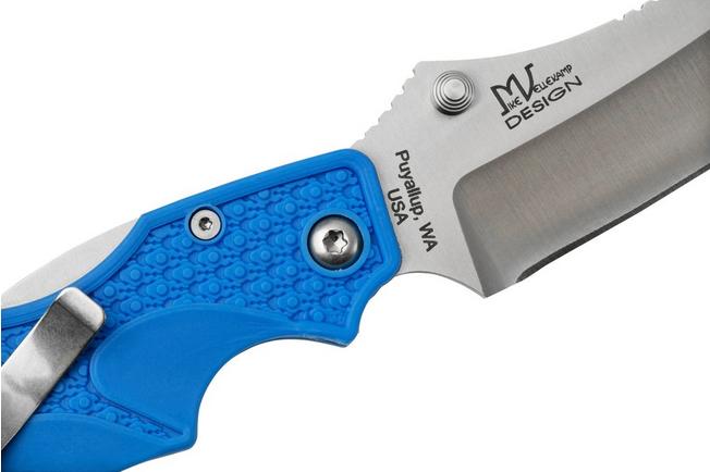 Image for Fox Knives USA Forza Blue Droppoint FKU-AMI-DP-BLU pocket knife, Mike Vellekamp design