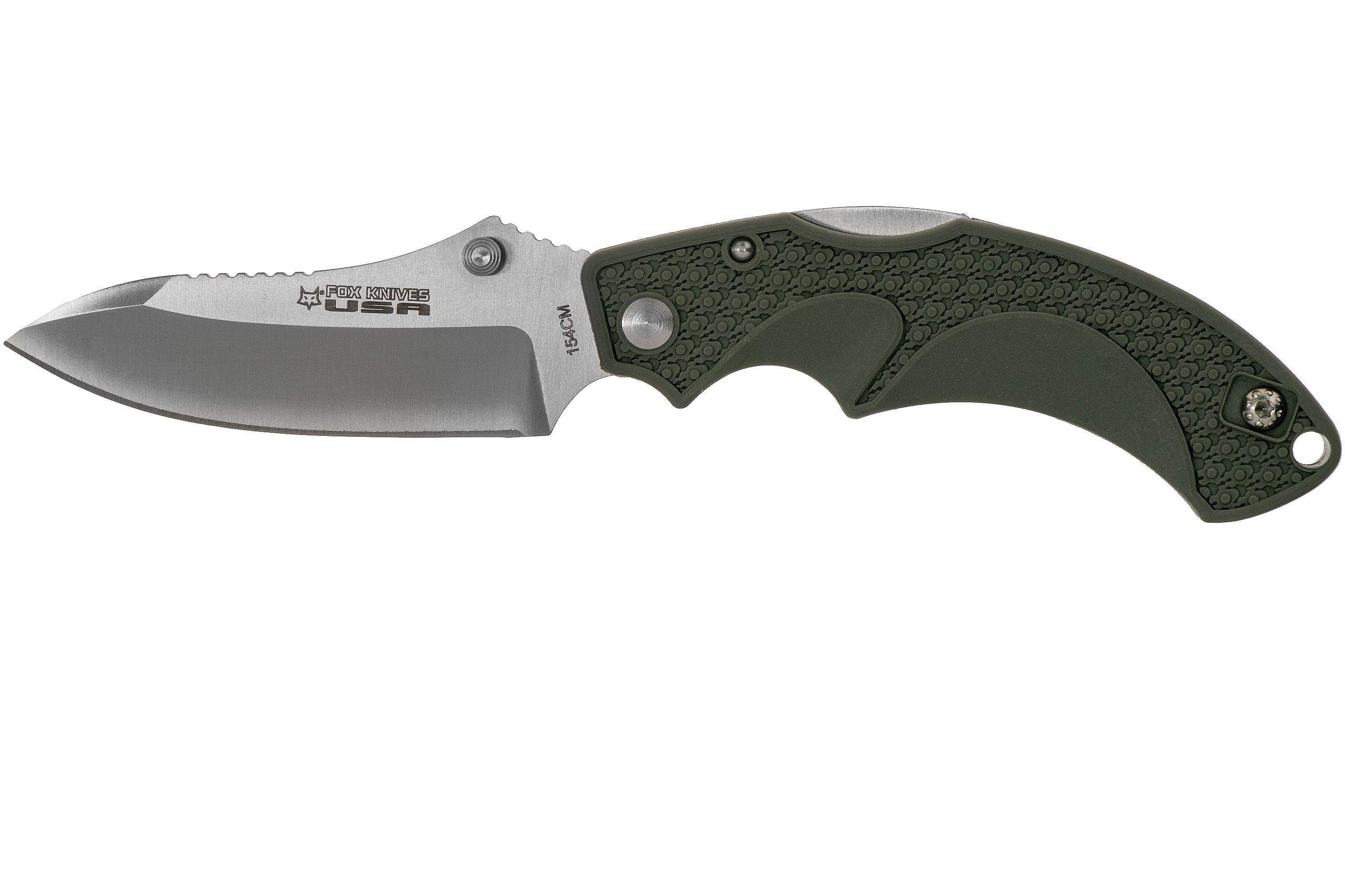 Fox Knives USA Forza Sage Green Droppoint FKUAMIDP GR pocket knife
