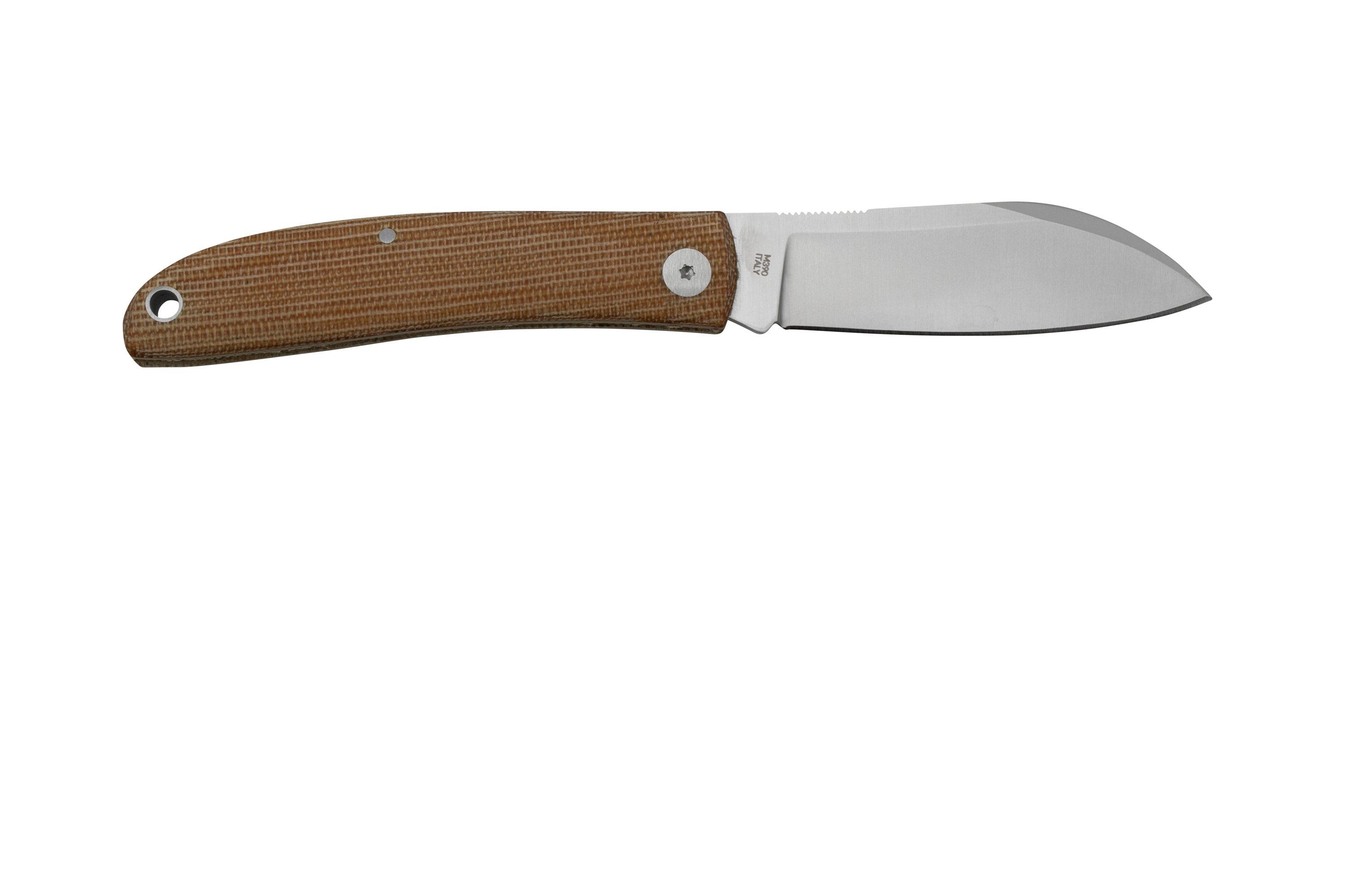 Fox Knives THE SICILIAN folding knife 59HRC BECUT stainless steel micarta handle