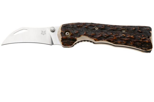 Afbeelding voor Fox Knives Spora Mushroom, Satin 12C27, Deer Horn champignonmes