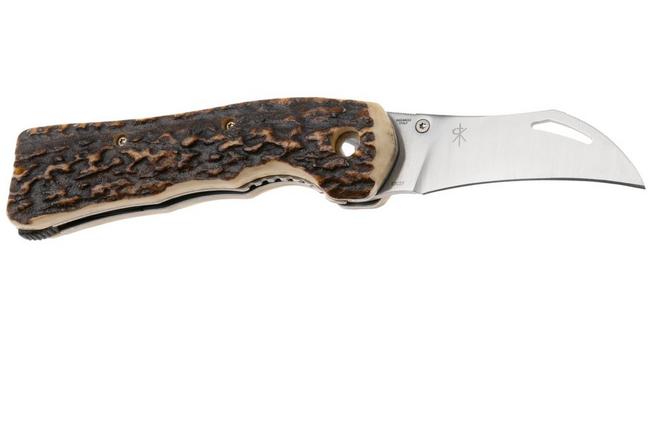 Afbeelding voor Fox Knives Spora Mushroom, Satin 12C27, Deer Horn champignonmes