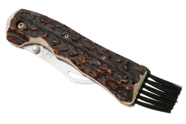 Afbeelding voor Fox Knives Spora Mushroom, Satin 12C27, Deer Horn champignonmes