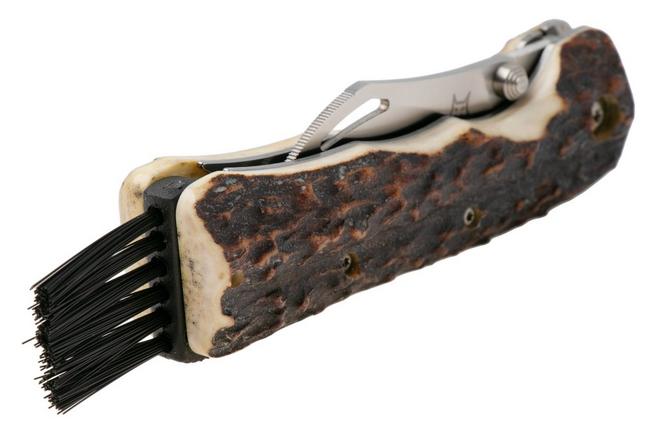 Afbeelding voor Fox Knives Spora Mushroom, Satin 12C27, Deer Horn champignonmes