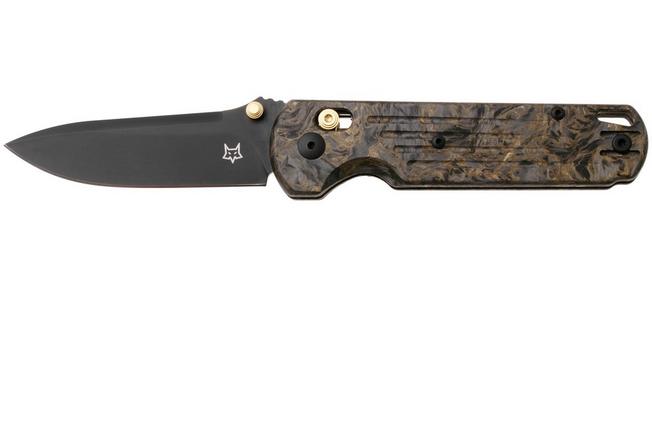 Afbeelding voor Fox Knives Gabi FX-451-DMG Black PVD Niolox, Gold Dark Matter, zakmes