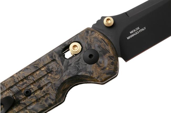 Afbeelding voor Fox Knives Gabi FX-451-DMG Black PVD Niolox, Gold Dark Matter, zakmes