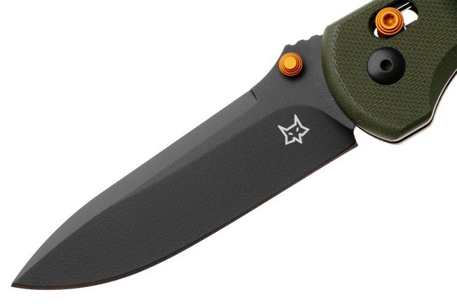 Afbeelding voor Fox Knives Gabi FX-451-FG Black Top Shield Niolox, OD Green G10, zakmes