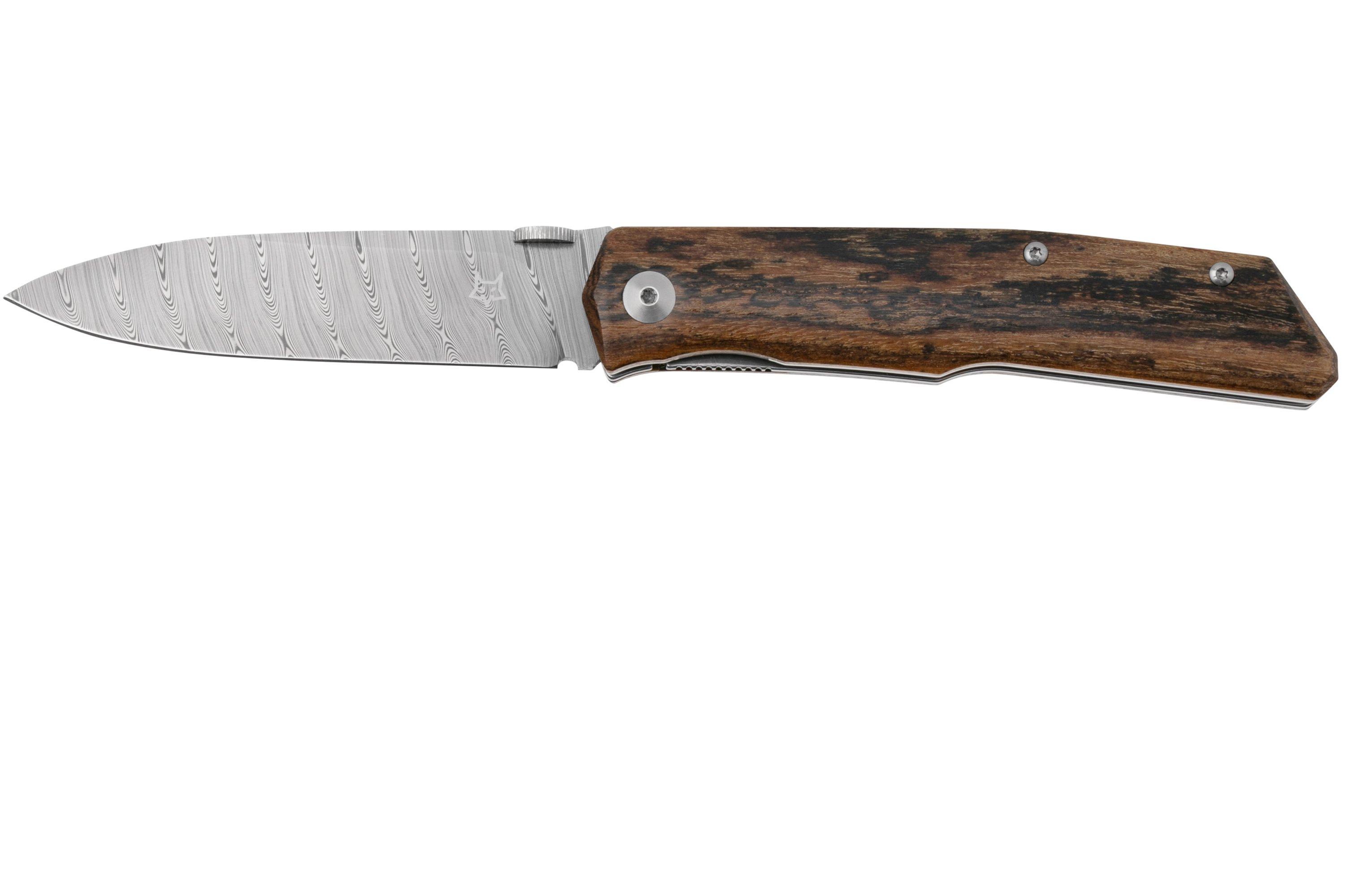 FOX Knives FX-525-DB Damasteel Super Dense Twist Damascus