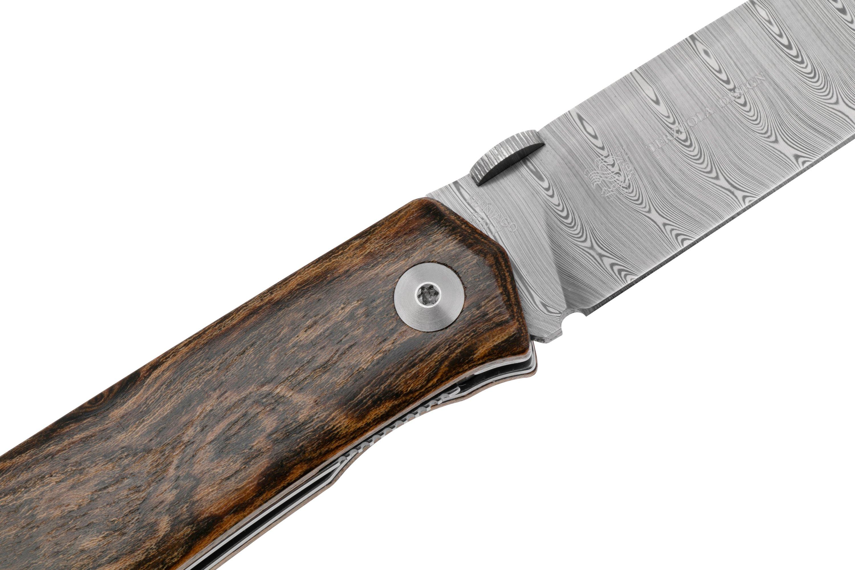FOX Knives FX-525-DB Damasteel Super Dense Twist Damascus, Bocote ...
