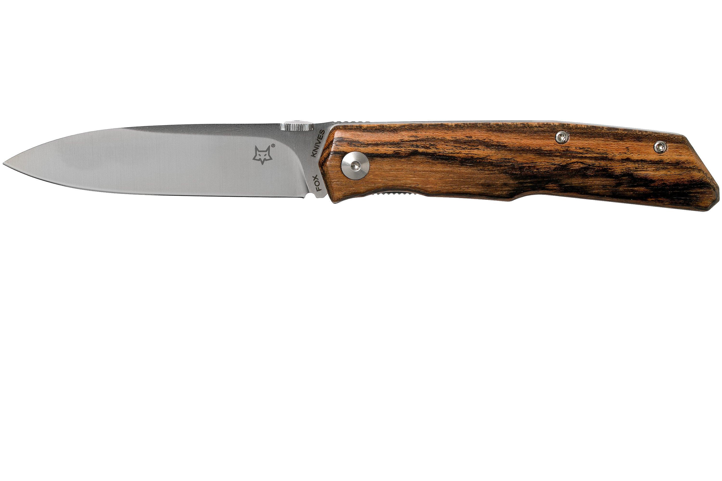 Fox Knives Terzuola Design gentlemen's pocket knife satin-coated ziricote handle