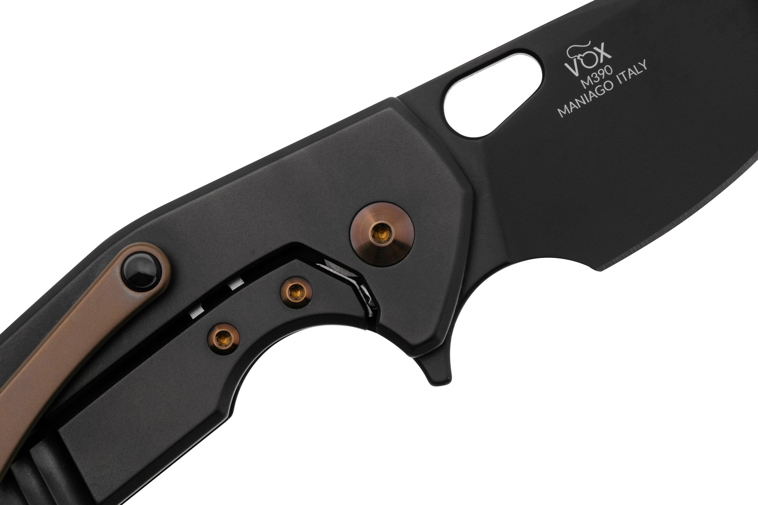 FOX Knives Suru FX-526-TIBB, M390 Black PVD, Titanium Black PVD, navaja ...