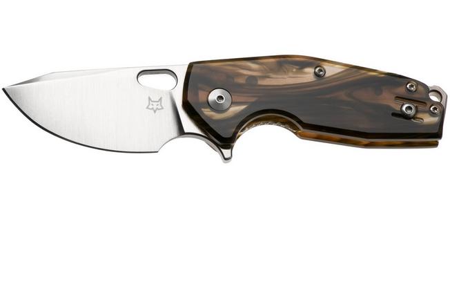 Afbeelding voor Fox Knives Suru FX-526LI-EX1, Satin M398, Brown Cellulose Acetate, zakmes, Jesper Voxnaes design