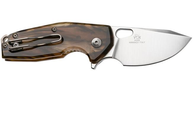 Afbeelding voor Fox Knives Suru FX-526LI-EX1, Satin M398, Brown Cellulose Acetate, zakmes, Jesper Voxnaes design