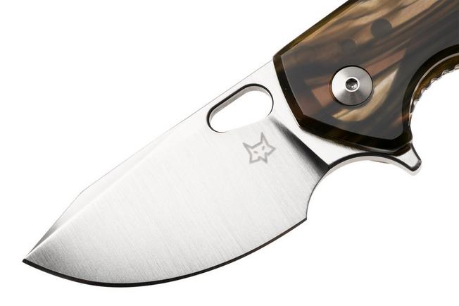 Afbeelding voor Fox Knives Suru FX-526LI-EX1, Satin M398, Brown Cellulose Acetate, zakmes, Jesper Voxnaes design