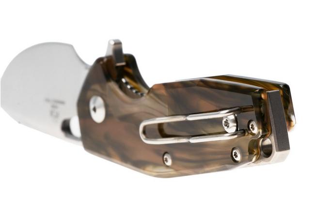 Afbeelding voor Fox Knives Suru FX-526LI-EX1, Satin M398, Brown Cellulose Acetate, zakmes, Jesper Voxnaes design