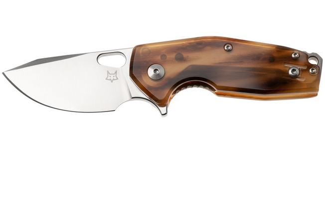 Image pour Fox Knives Suru FX-526LI-RB1, Satin M398, Brown Cellulose Acetate, couteau de poche, Jesper Voxnaes design