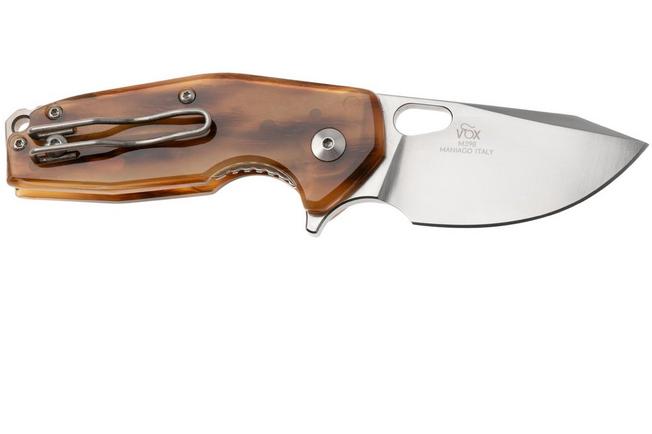 Image pour Fox Knives Suru FX-526LI-RB1, Satin M398, Brown Cellulose Acetate, couteau de poche, Jesper Voxnaes design