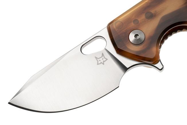 Image pour Fox Knives Suru FX-526LI-RB1, Satin M398, Brown Cellulose Acetate, couteau de poche, Jesper Voxnaes design