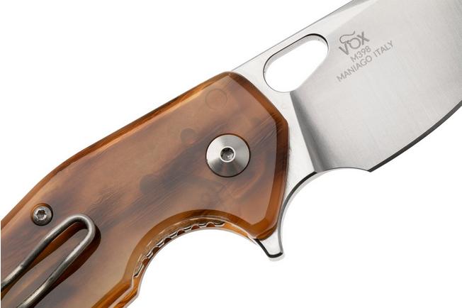 Image pour Fox Knives Suru FX-526LI-RB1, Satin M398, Brown Cellulose Acetate, couteau de poche, Jesper Voxnaes design