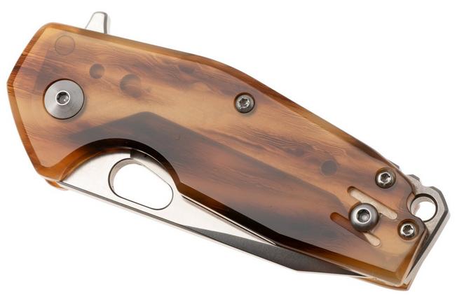Image pour Fox Knives Suru FX-526LI-RB1, Satin M398, Brown Cellulose Acetate, couteau de poche, Jesper Voxnaes design