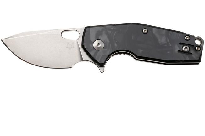 Afbeelding voor Fox Knives Suru FX-526LI-RB2, Stonewashed M398, Grey Cellulose Acetate, zakmes, Jesper Voxnaes design
