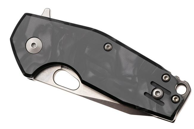 Afbeelding voor Fox Knives Suru FX-526LI-RB2, Stonewashed M398, Grey Cellulose Acetate, zakmes, Jesper Voxnaes design