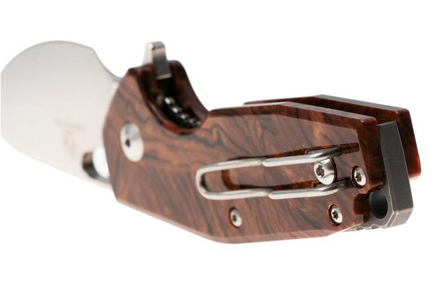 Afbeelding voor Fox Knives Suru FX-526LI-RB3, Satin M398, Brown Cellulose Acetate, zakmes, Jesper Voxnaes design