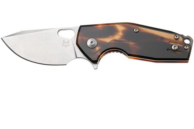 Bild für Fox Knives Suru FX-526LI-RB4, Stonewashed M398, Amber Cellulose Acetate, Taschenmesser, Jesper Voxnaes Design