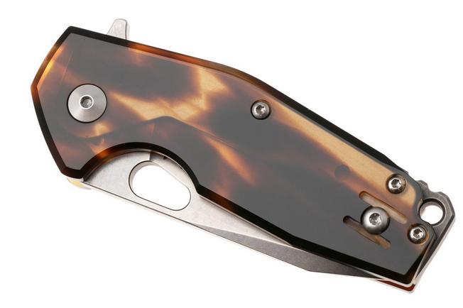 Bild für Fox Knives Suru FX-526LI-RB4, Stonewashed M398, Amber Cellulose Acetate, Taschenmesser, Jesper Voxnaes Design