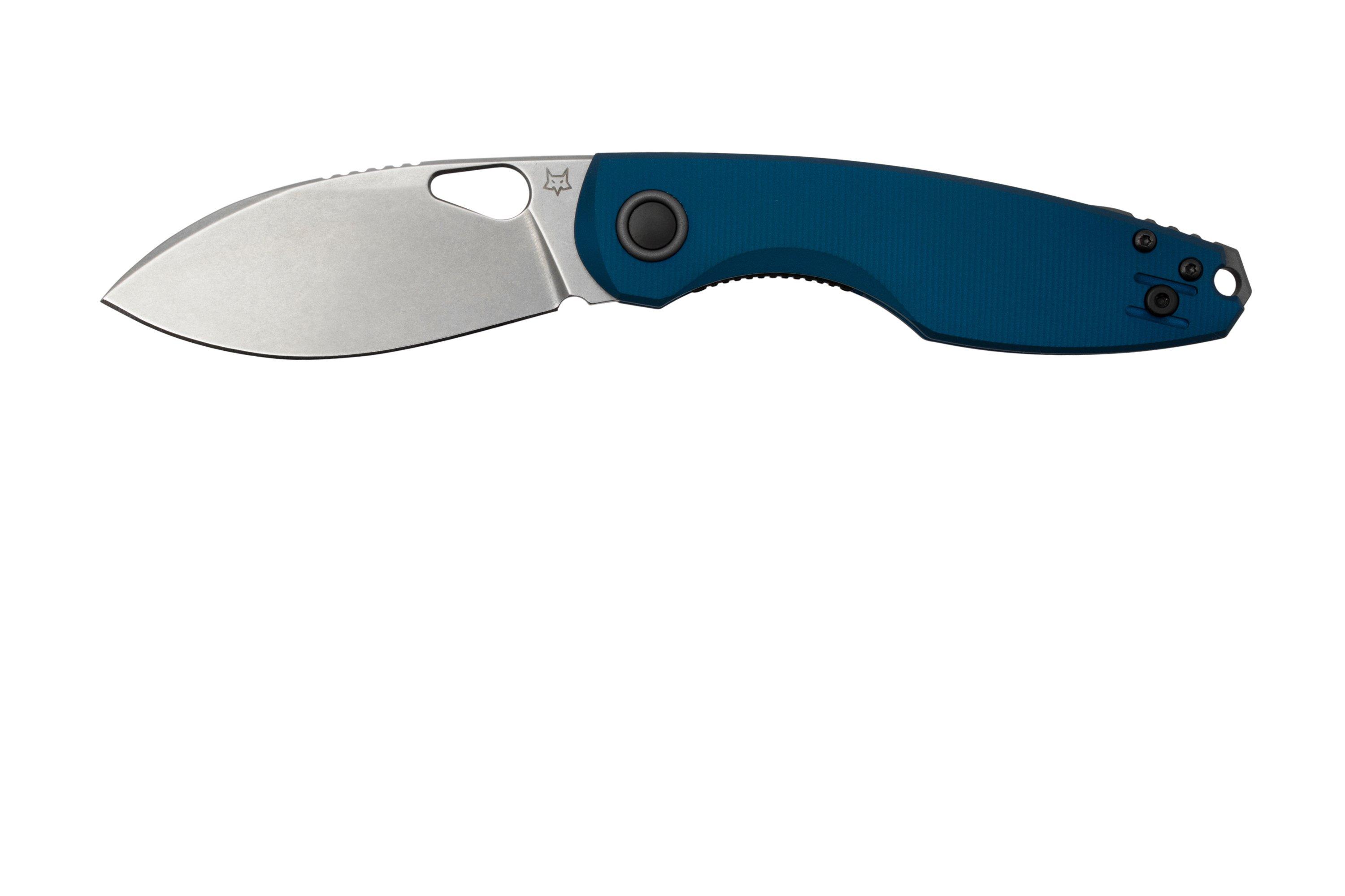 Fox Chilin FX-530-ALBL Stonewashed N690, Blue Aluminum pocket