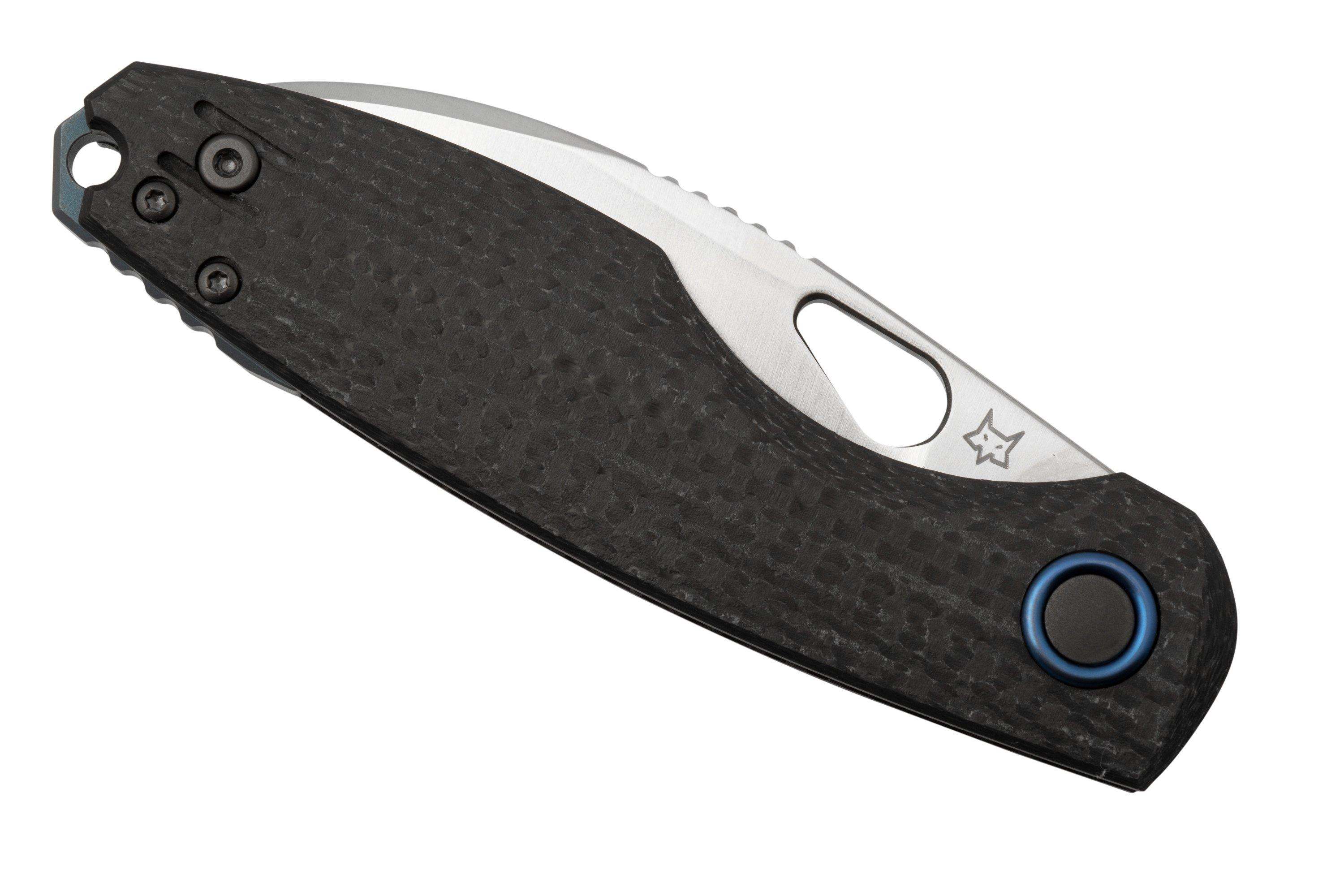 Fox Chilin FX-530-CF Satin M398, Carbon Fiber pocket knife, Jesper