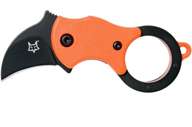 Image for Fox Mini-KA FX-535OB Orange & Black, karambit keychain knife