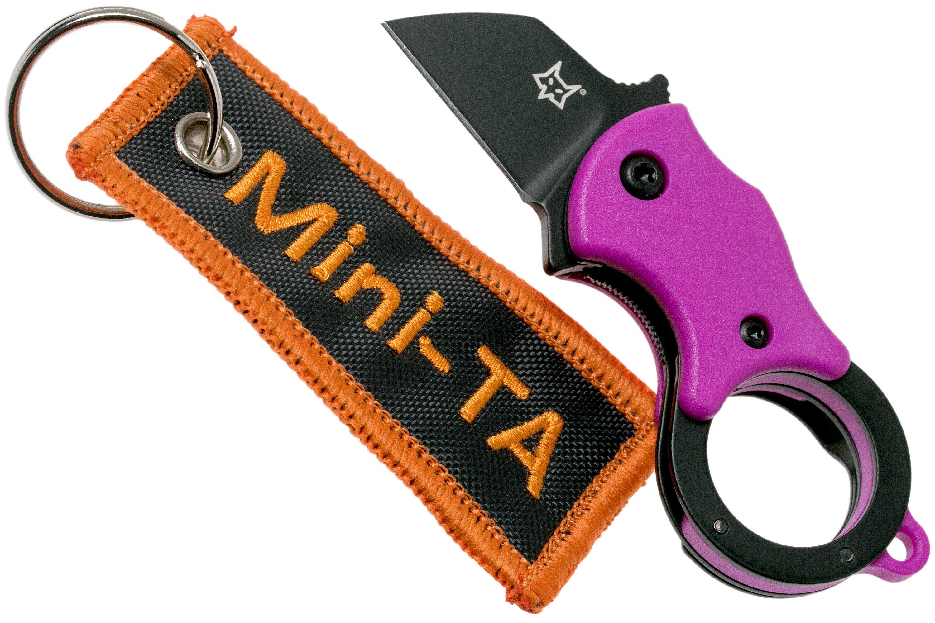 Fox Mini-TA FX-536PB Pink & Black, keychain knife | Advantageously