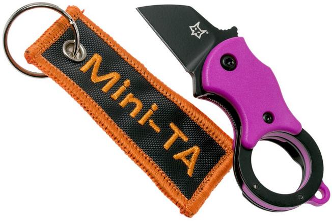 Image for Fox Mini-TA FX-536PB Pink & Black, keychain knife
