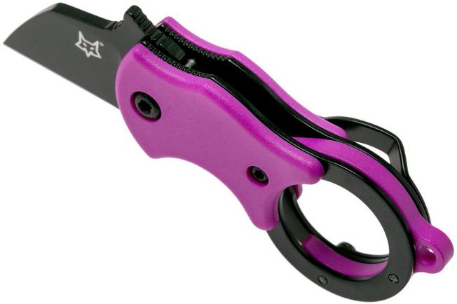 Image for Fox Mini-TA FX-536PB Pink & Black, keychain knife