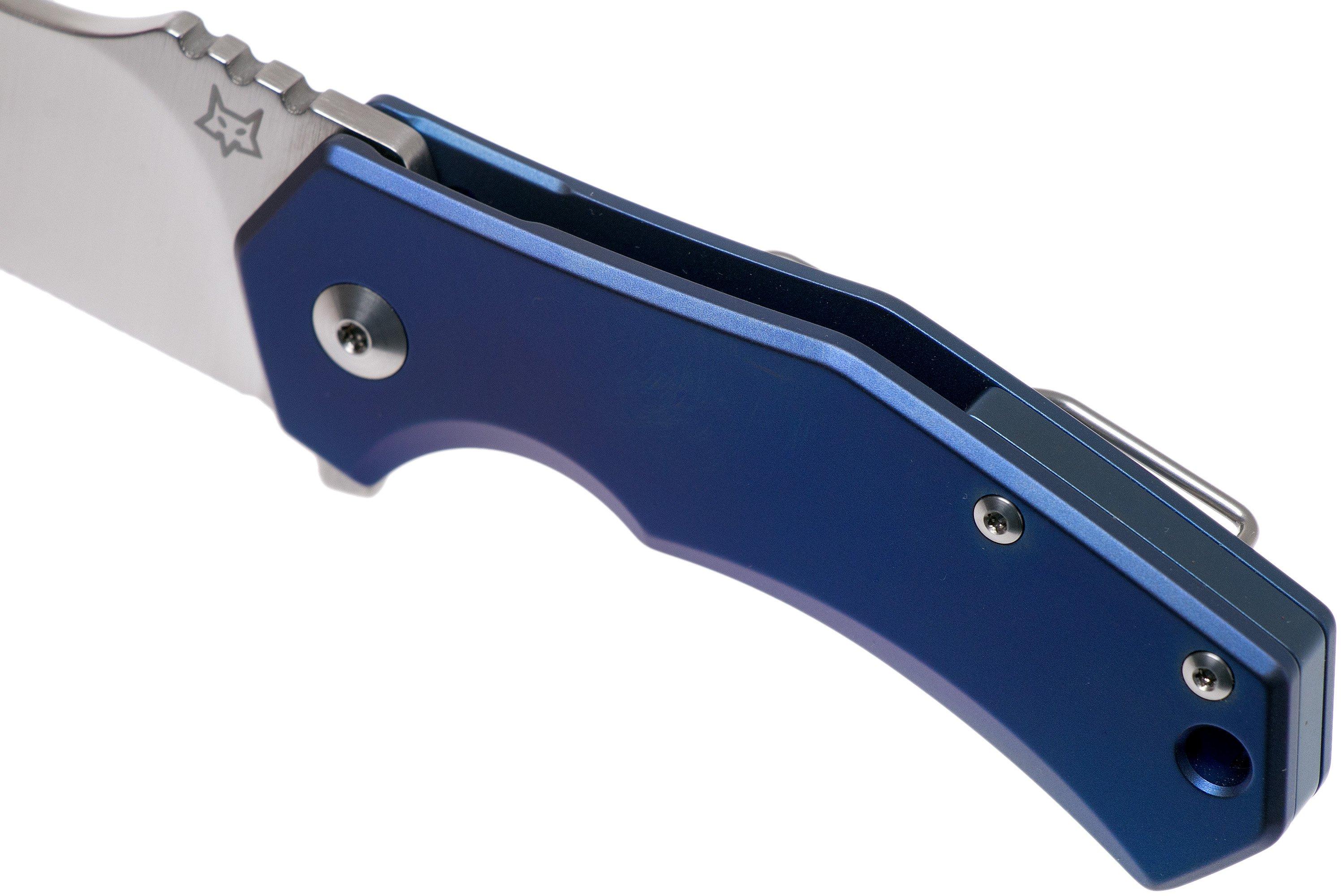 Fox Knives Italicus FX540TIBL Blue Titanium pocket knife, Antonio Di