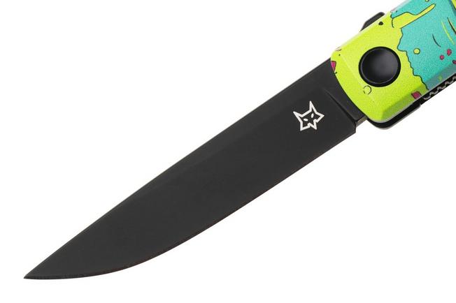 Afbeelding voor Fox Knives Chnops UV FX-543-A1 Black Top Shield Becut, Black Aluminium Abstract 1 zakmes, Riccardo Gobbato design