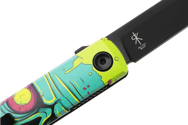 Afbeelding voor Fox Knives Chnops UV FX-543-A1 Black Top Shield Becut, Black Aluminium Abstract 1 zakmes, Riccardo Gobbato design