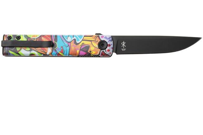 Afbeelding voor Fox Knives Chnops UV FX-543-A2 Black Idroglider Becut, Black Aluminium Abstract 2 zakmes, Riccardo Gobbato design