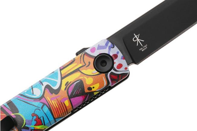 Afbeelding voor Fox Knives Chnops UV FX-543-A2 Black Idroglider Becut, Black Aluminium Abstract 2 zakmes, Riccardo Gobbato design
