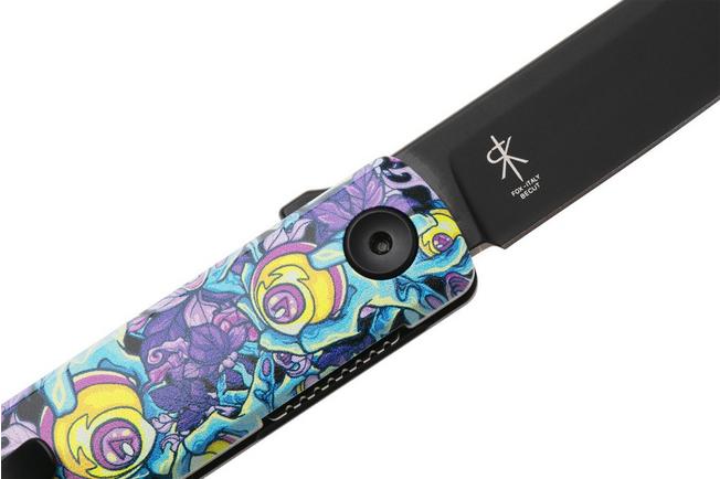 Afbeelding voor Fox Knives Chnops UV FX-543-A3 Black Top Shield Becut, Black Aluminium Abstract 3 zakmes, Riccardo Gobbato design