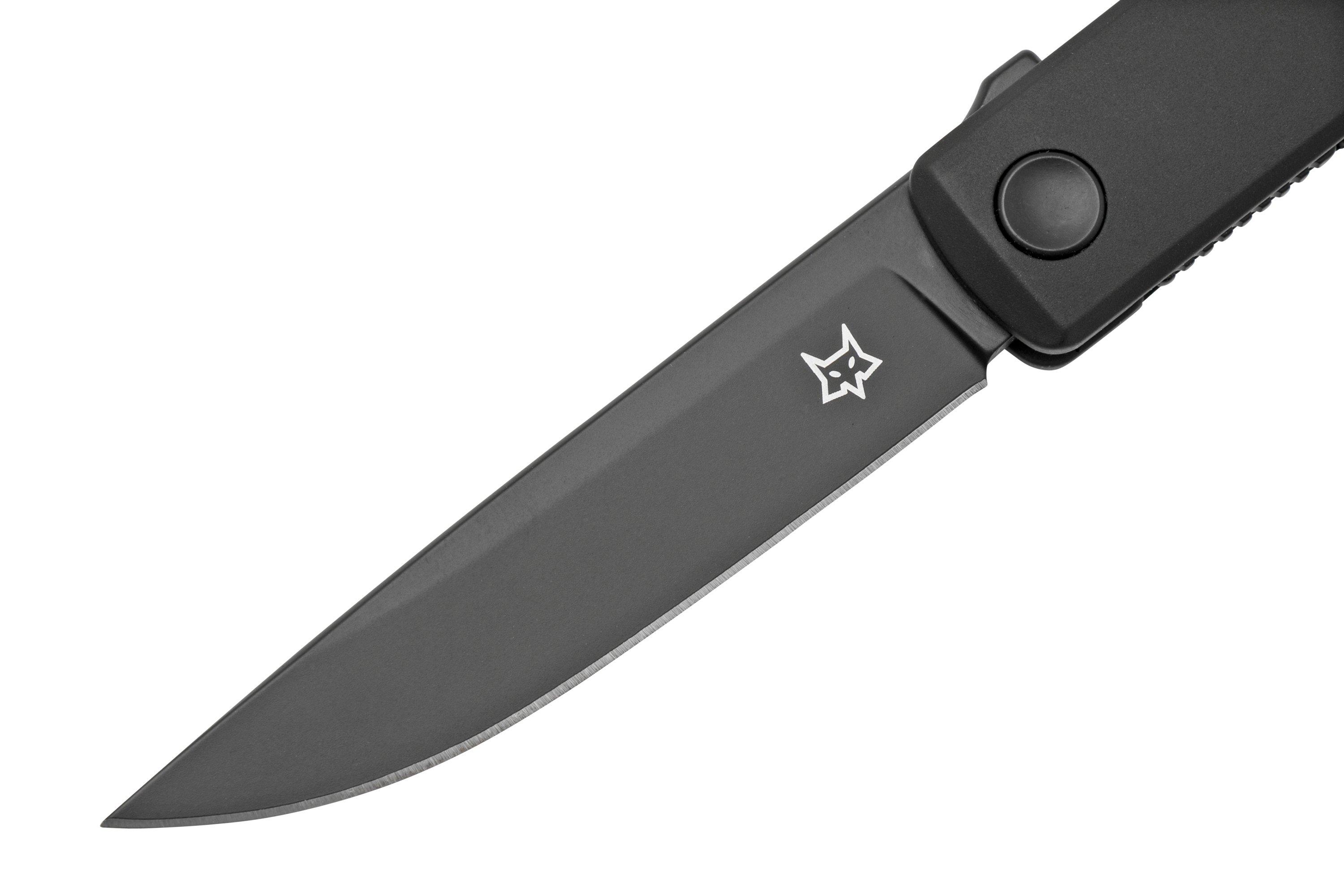 Fox Knives Chnops, FX543 ALB, Black Aluminum, Black Becut pocket knife