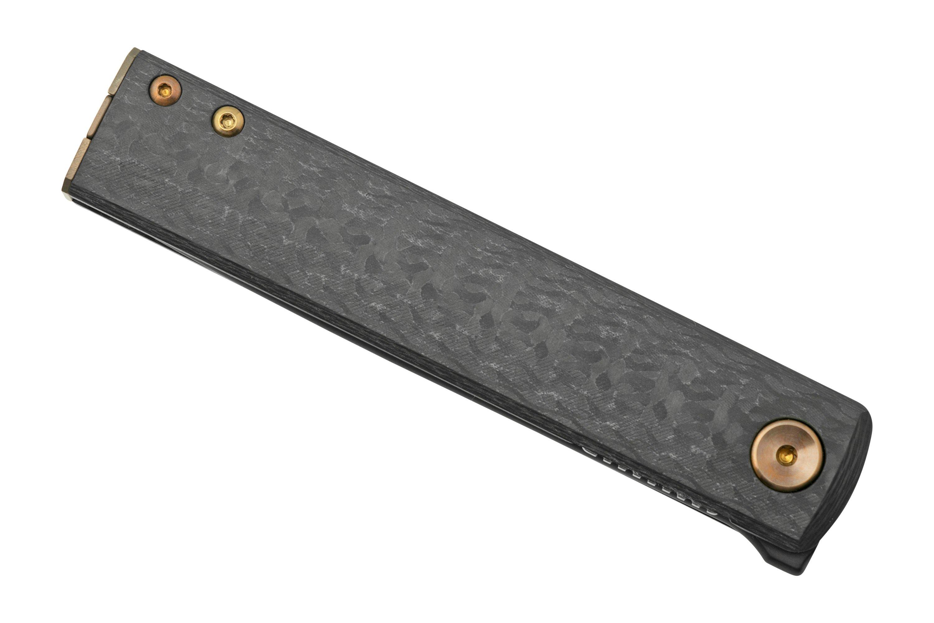 Fox Knives Chnops, FX543 CFBR, Carbonfiber, Bronze Hardware, Black