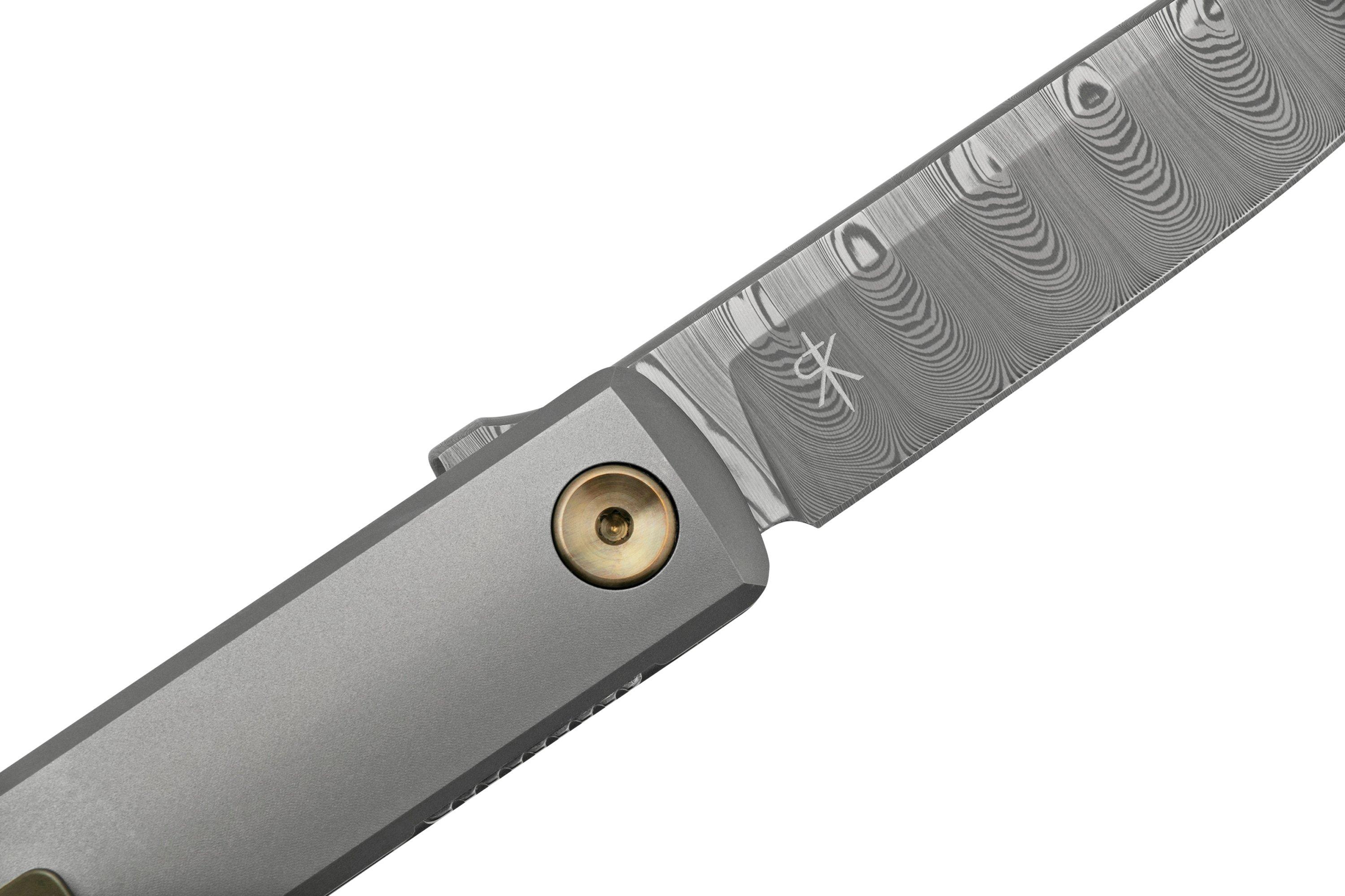 Fox Knives Chnops, FX543 DBB, Grey Titanium, Damasteel Gysinge pocket