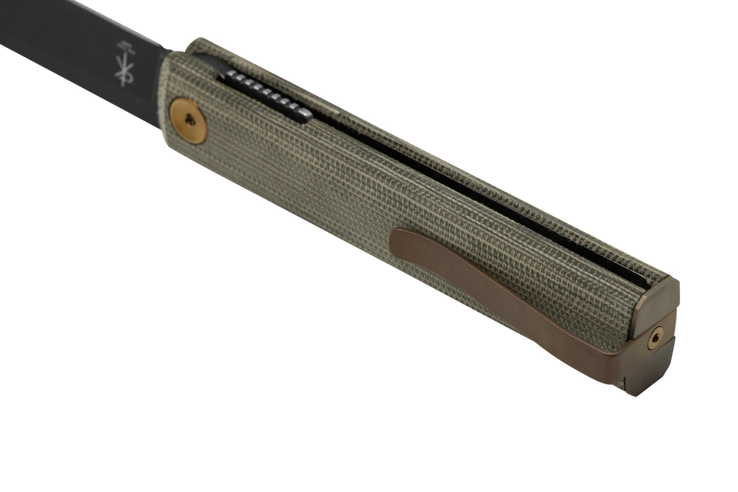 Fox Knives Chnops, FX-543MI, OD Green Micarta, M390 pocket knife ...