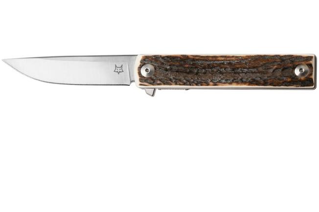 Afbeelding voor Fox Knives Chnops Heritage FX-544-CE Satin Hybrid Cryo, Stag zakmes, Riccardo Gobbato design
