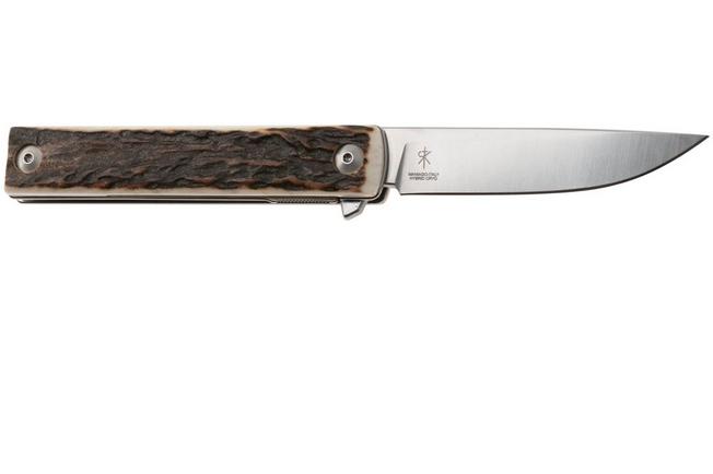 Afbeelding voor Fox Knives Chnops Heritage FX-544-CE Satin Hybrid Cryo, Stag zakmes, Riccardo Gobbato design