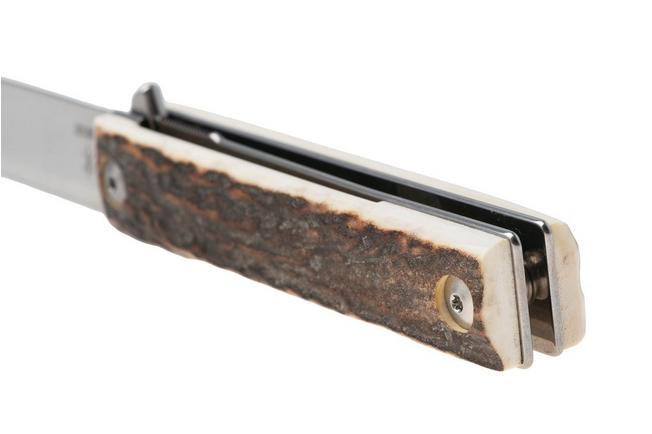 Afbeelding voor Fox Knives Chnops Heritage FX-544-CE Satin Hybrid Cryo, Stag zakmes, Riccardo Gobbato design