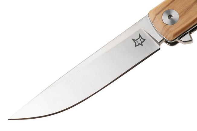 Afbeelding voor Fox Knives Chnops Heritage FX-544-OL Satin Hybrid Cryo, Olive Wood zakmes, Riccardo Gobbato design