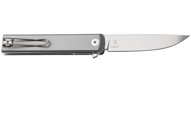 Afbeelding voor Fox Knives Chnops Heritage FX-544-TI Stonewashed Hybrid Cryo, Sandblasted Titanium zakmes, Riccardo Gobbato design